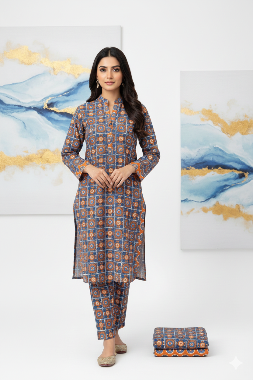 Winter Mareena Unstitched 2-Pc 2026 #07